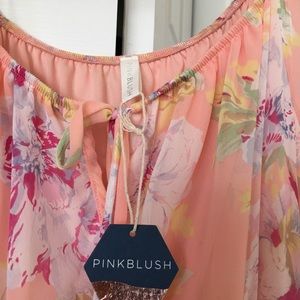 PinkBlush Floral off the shoulder maxi